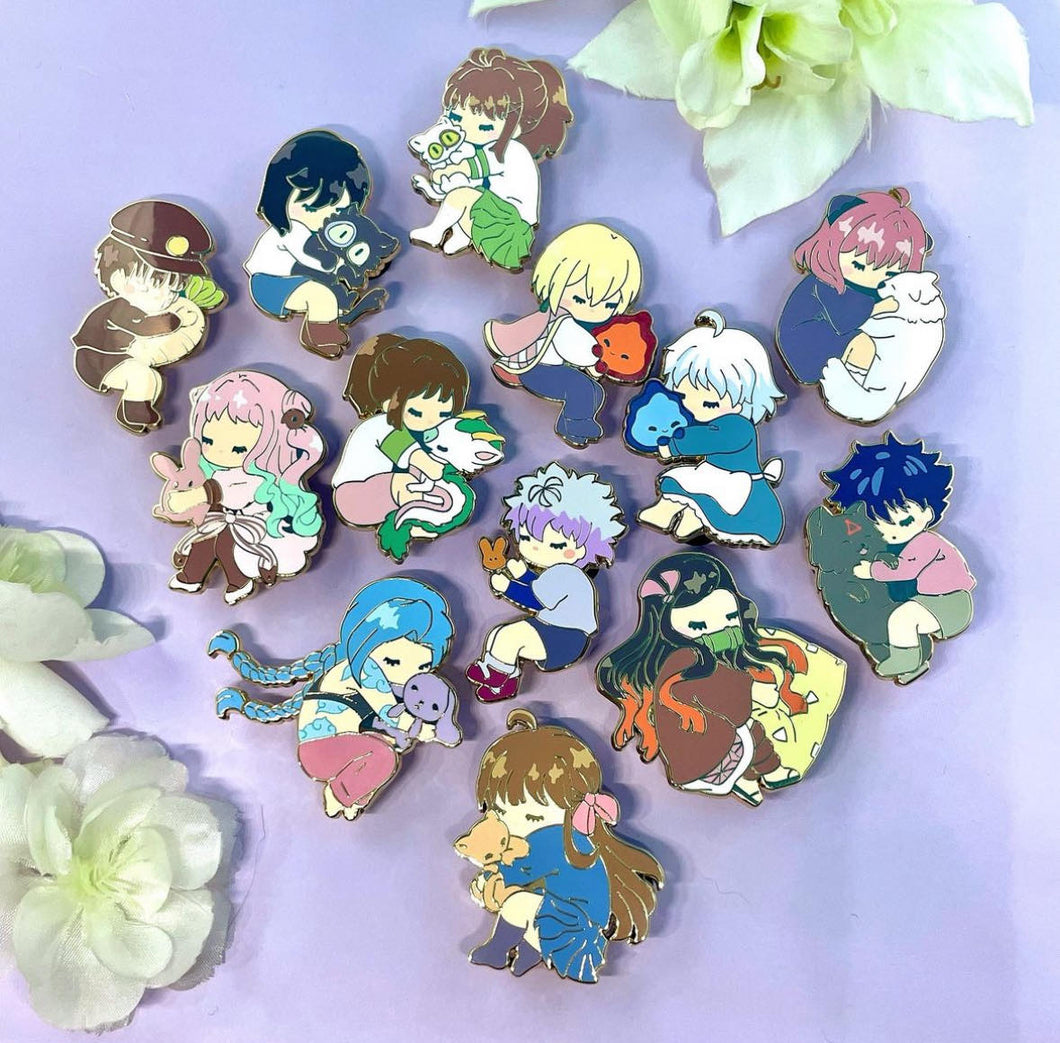 Sleepy baby pins