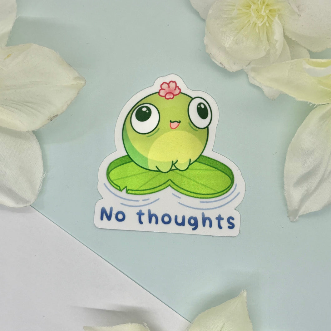 No Thoughts Sticker