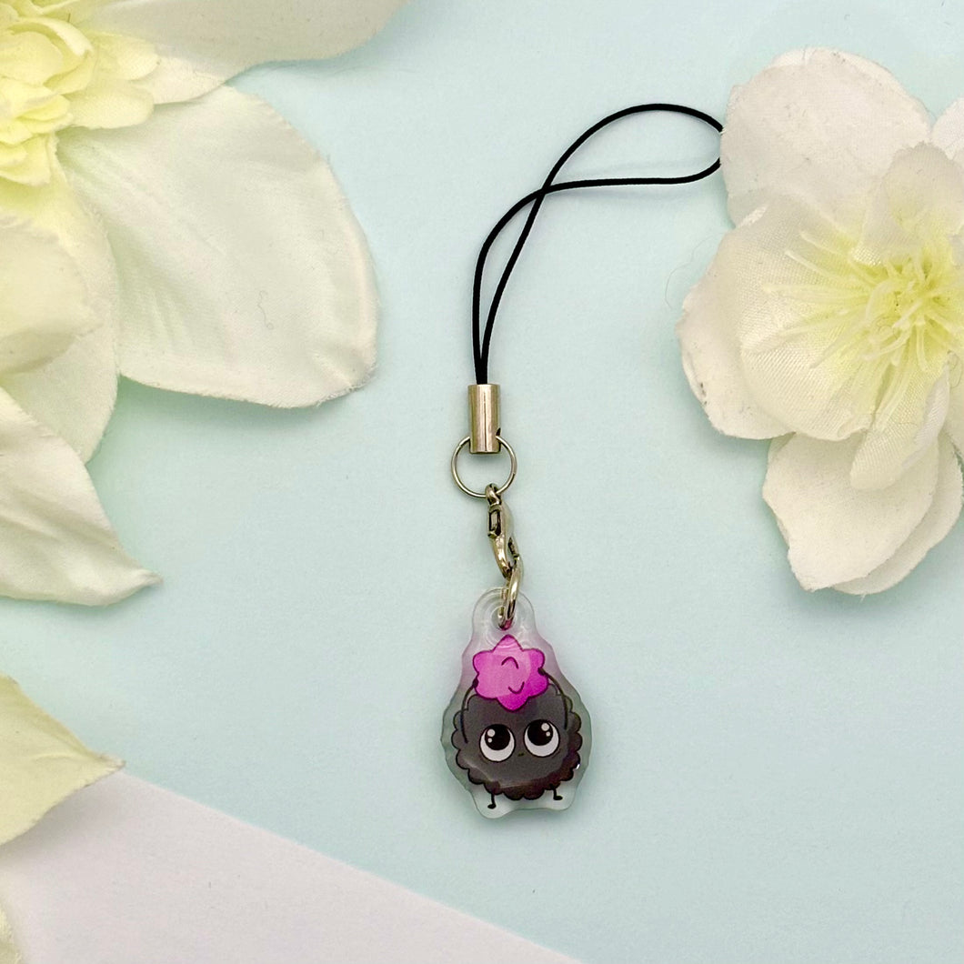 Soot sprite phone charm